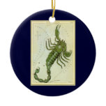Antique Scorpio, Scorpion, Signs of the Zodiac Christmas Ornament