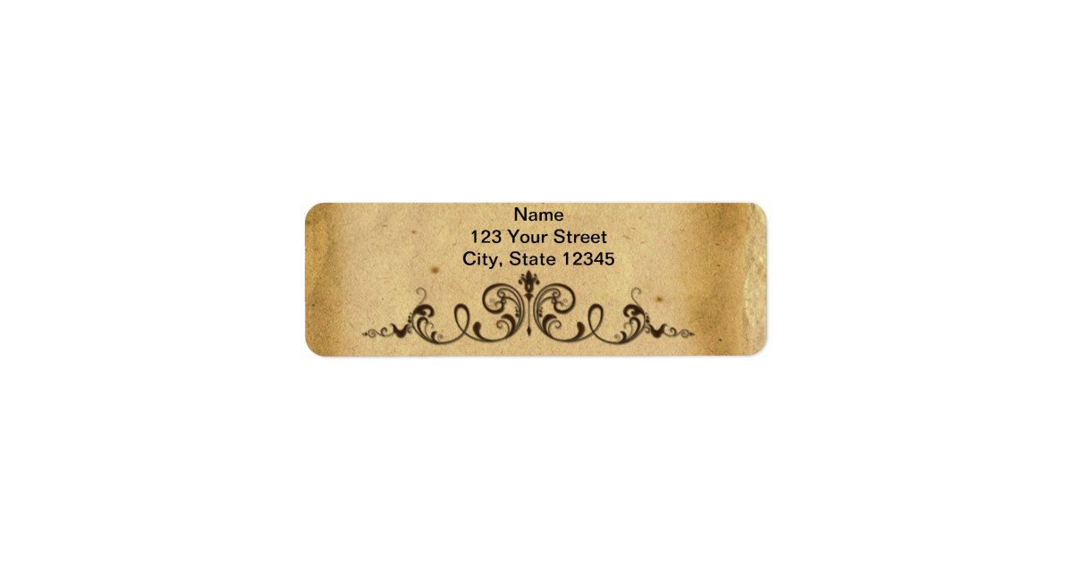 Antique Scroll Label 