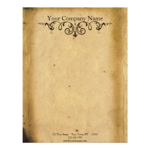 Antique Scroll Letterhead | Zazzle