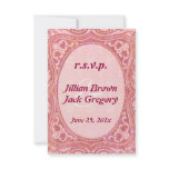 Antique Scroll Wedding RSVP Personalized Announcement