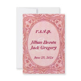 Antique Scroll Wedding RSVP invitation