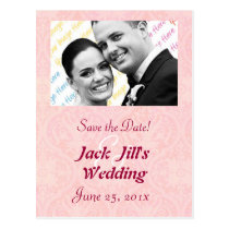 Antique Scroll Wedding "Save the Date" postcards