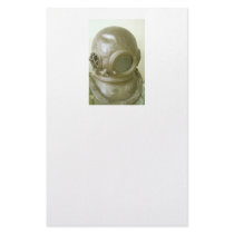 Antique Scuba Helmet stationery by JeffandJess Antique Scuba Helmet stationery