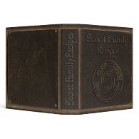 Antique Secret Family Recipes Vinyl Binders