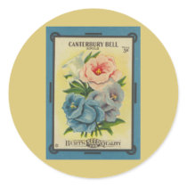 Antique Seed Packet: Canterbury Bells stickers by botanicalblooms Antique Seed Packet: Canterbury Bells stickers