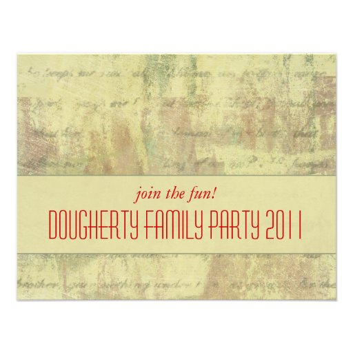 Antique Shabby Family Party Invitation