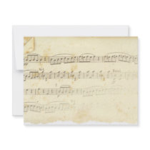 Antique Sheet Music Invitation