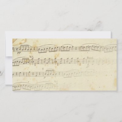 Antique Sheet Music photo cards
