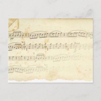 Antique Sheet Music postcards