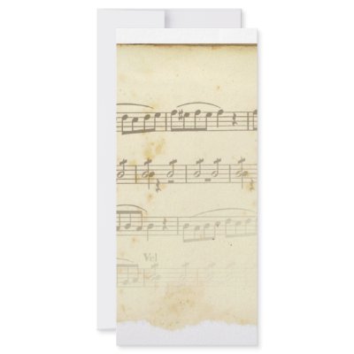 Antique Sheet Music Rack Card Template by heatherannechaney