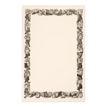 Antique Shoes and Slippers Frame Customized Stationery