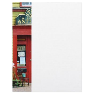Antique Shop With Two Chairs Letterhead Design by SusanSavad