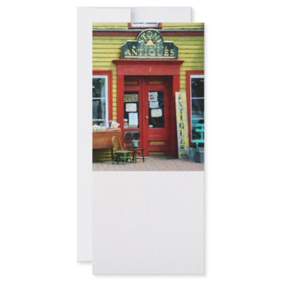 Antique Shop With Two Chairs Rack Cards by SusanSavad