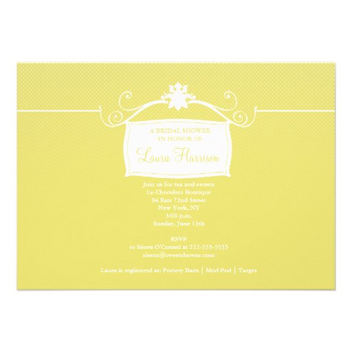 Antique Sign: Lemon Bridal Shower Invitation from Zazzle.com
