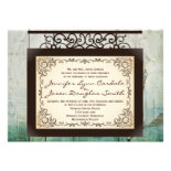 Antique Sign Rustic Country Wedding Invitations