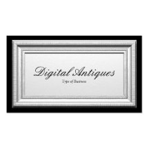 Antique Silver Picture Frame Business Cards