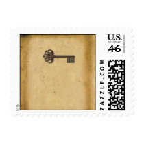 Antique Skeleton Key Postage Stamps