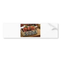 Antique Soda Box Bumper Sticker