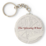 Antique Spinning Wheel Arts Crafts Keyring