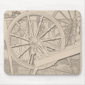 Antique Spinning Wheel Arts Crafts Mousepad mousepad