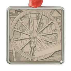 Antique Spinning Wheel Arts Crafts Ornament ornament