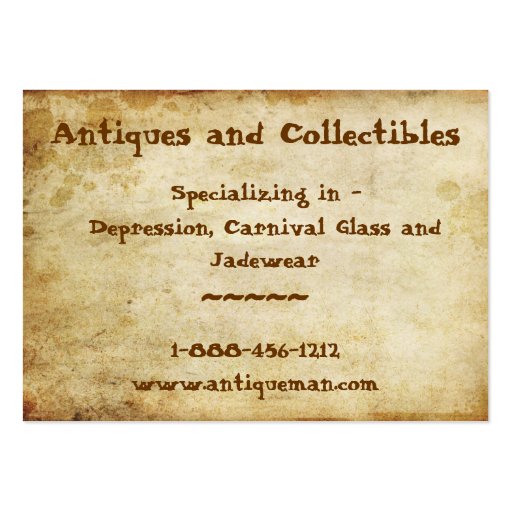 Antique Stained Business Cards