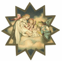 Antique Star/Angels Ornament photo sculptures