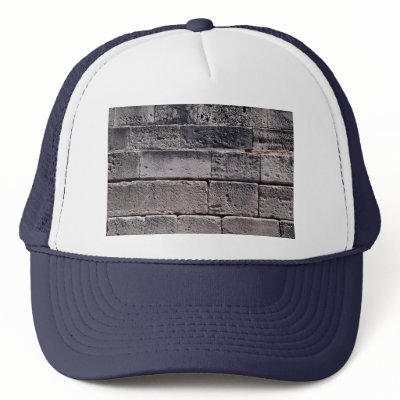 Antique stone wall, Phaistos, Crete, Greece Trucker Hat by inspirelove
