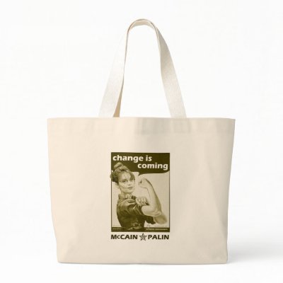 Antique-Style Sarah Palin Tote Bag by spacedust