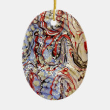 Antique Swirled and Splattered Book Cover Ornaments