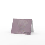 Antique Tea Time on Mauve Greeting Card