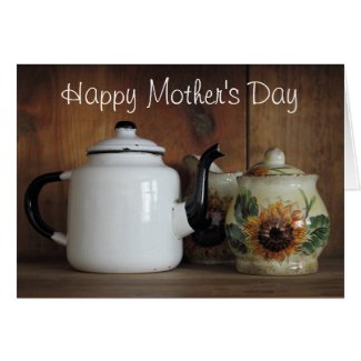 Antique Teapot - Happy Mother's Day Card