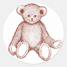 Antique Teddy Bear Sticker