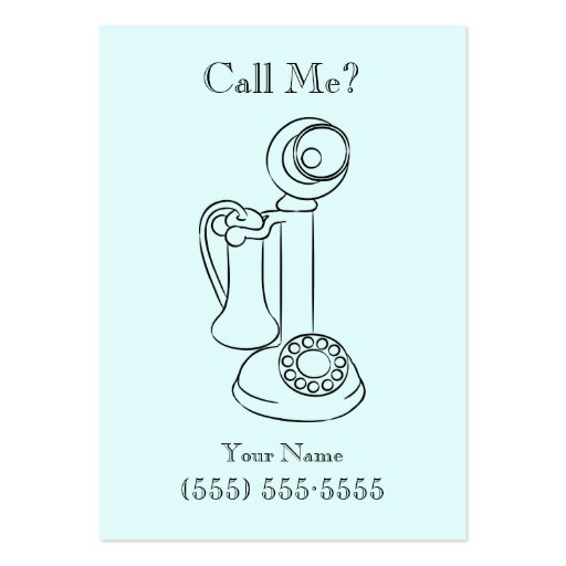 Antique Telephone Calling/Profile Card Business Card (front side)