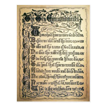 Antique Ten Commandments card Post Cards