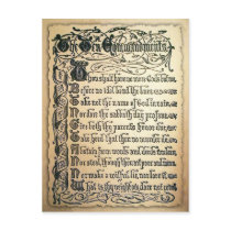 Antique Ten Commandments card Post Cards