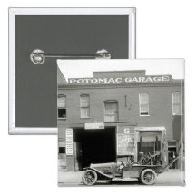 Antique Tow Truck, 1920s Buttons