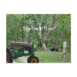 antique tractor & turkey Postcard- customize