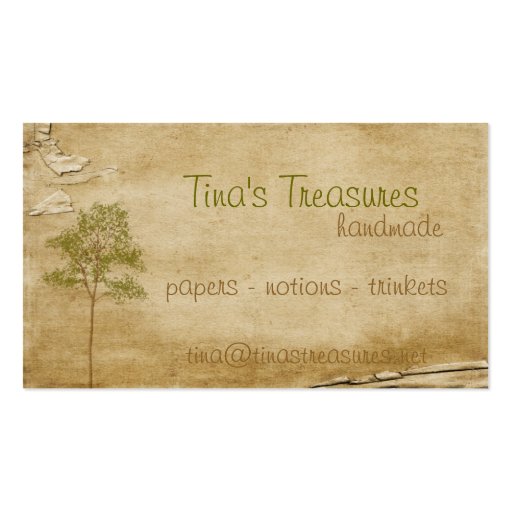 Antique Tree Business Cards (front side)