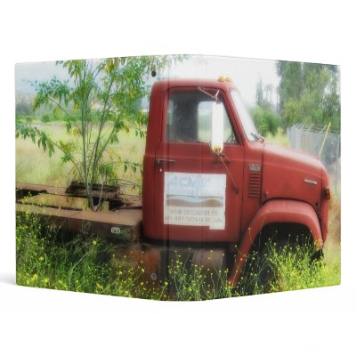 Antique Truck and Tree 3 Ring Binder by SunsetArtWorks