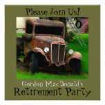 Antique Truck Retirement Party Invite