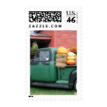 Antique Truck with fall harvest Postage Stamps