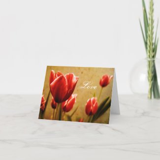 Antique Tulips Note Card card