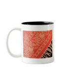 Antique Turkey Red Damask mugs