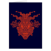 Antique Twisty Jester Greeting Card