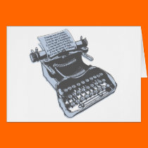 Antique typewriter cards