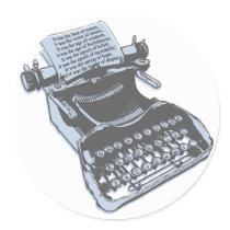 Antique typewriter stickers