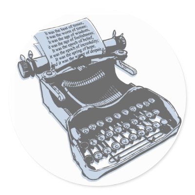 Antique typewriter stickers