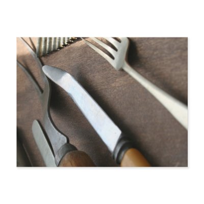 Antique Utensils Postcard by food_photography