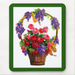 Antique Victorian Basket of Roses ... Mouse Mats